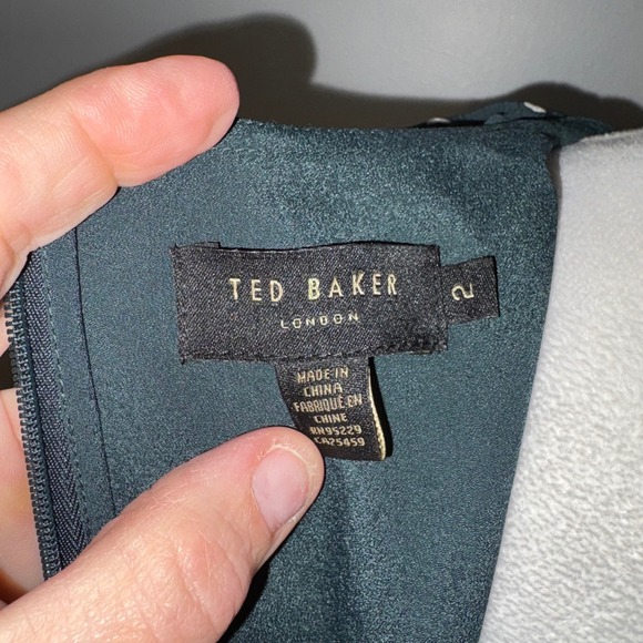 Ted Baker London Kobie‎ Heart Dot Chiffon Long Sleeve Minidress Sheer Chiffon - Picture 9 of 15